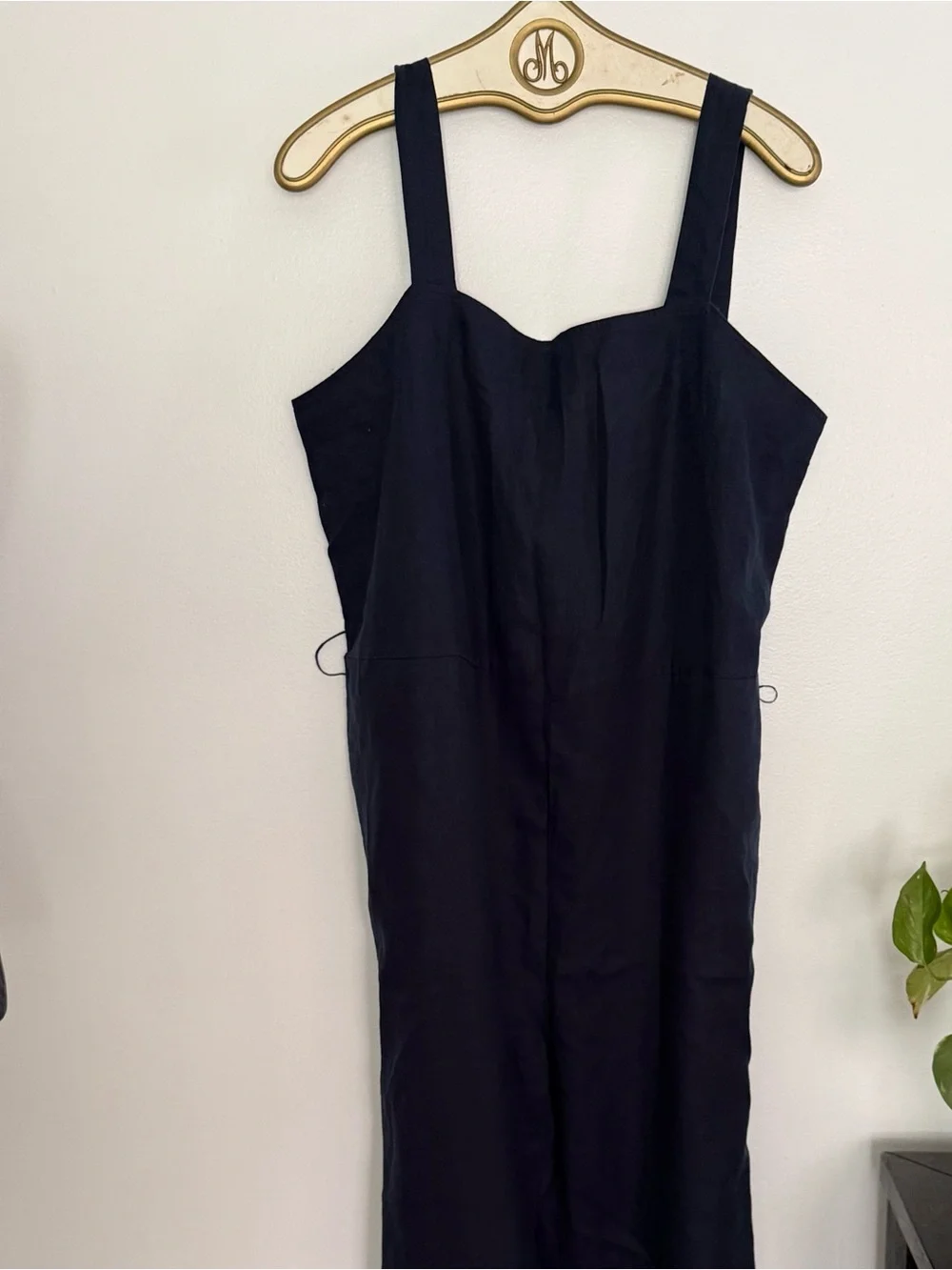 Quince 100% European Linen Square Neck Jumpsuit